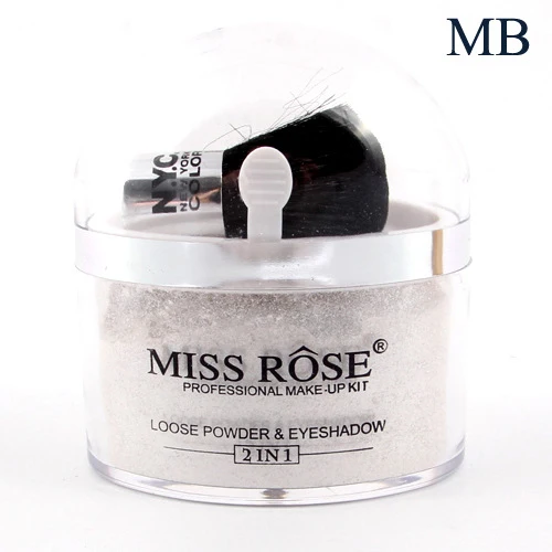 Miss rose make up новая лицевая основа матовая покрытая россыпью минеральная контурная пудра для лица макияж - Цвет: silver