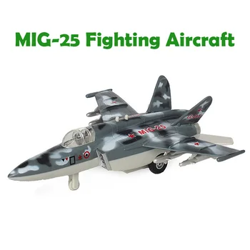 

Alloy Aircraft Model MiG 25 Fighter Pull Back Model Sound and Light Function Children's Helicopter Toys Collection Ornaments