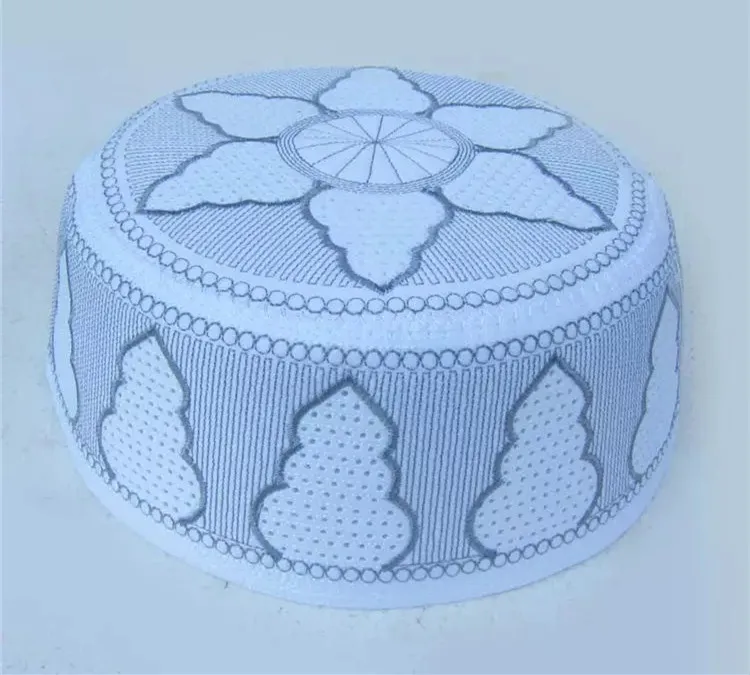Модные хлопковые Арабские исламские мусульманские мужские круглые шапки - Цвет: size 58