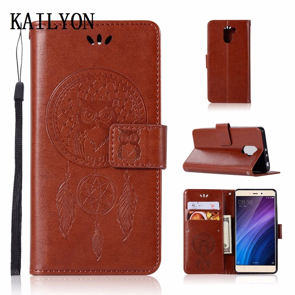 Кожаный чехол книжка для Xiaomi Redmi 4 4A 4X Note Note4 магнитный кошелек с подставкой и