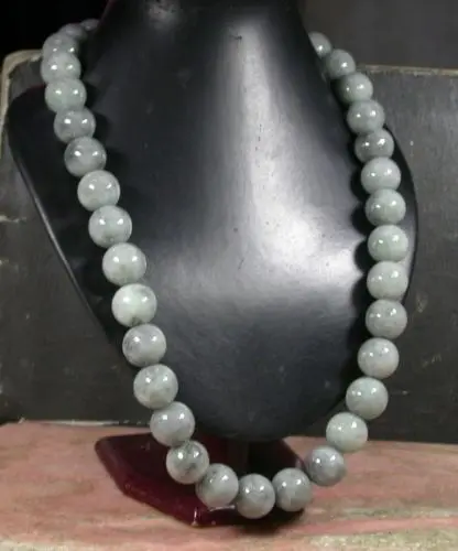 

1850 Natural A JADE Jadeite Bead beads Necklace It is 24 inches