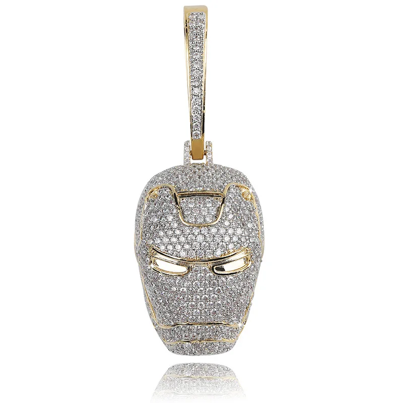 Iced Out фильм подвеска с персонажами ожерелье Новое поступление AAA циркон мужское ожерелье раппер хип хоп ювелирные изделия