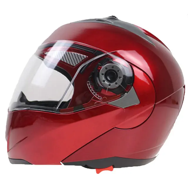 Мотоциклетные шлемы флип-ап двойные козырьки шлем гоночный полный лицо мото Casco мотоциклетные шлемы JIEKAI 105 размер M-XL - Цвет: red
