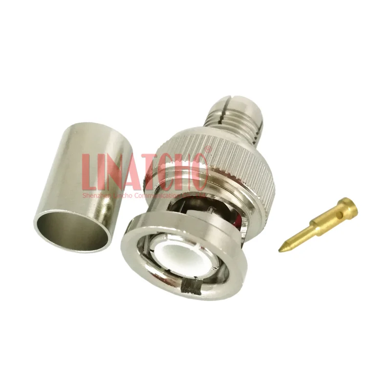 10 pcs screw bnc compression connector rf lmr300 5d fb cable male bnc