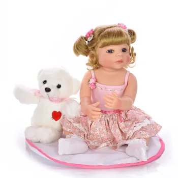 

New Style 55cm Lifelike full silicone Reborn Baby Dolls alive Girl reborn bebe toddler doll toys for children gift