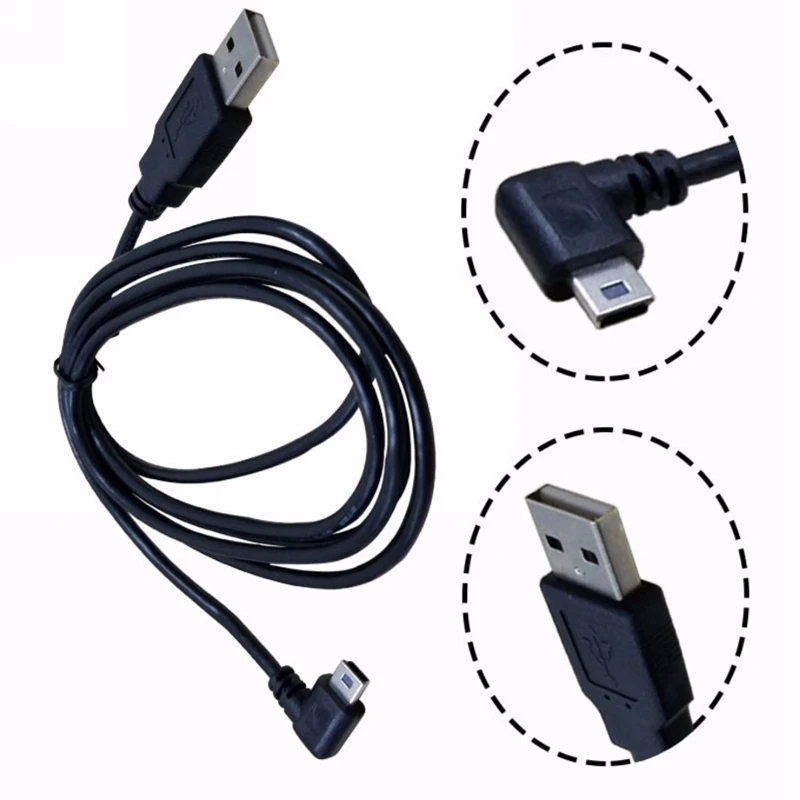 Штекер USB 2 0 A для Mini 5 контактного левого углового штекера кабель передачи данных