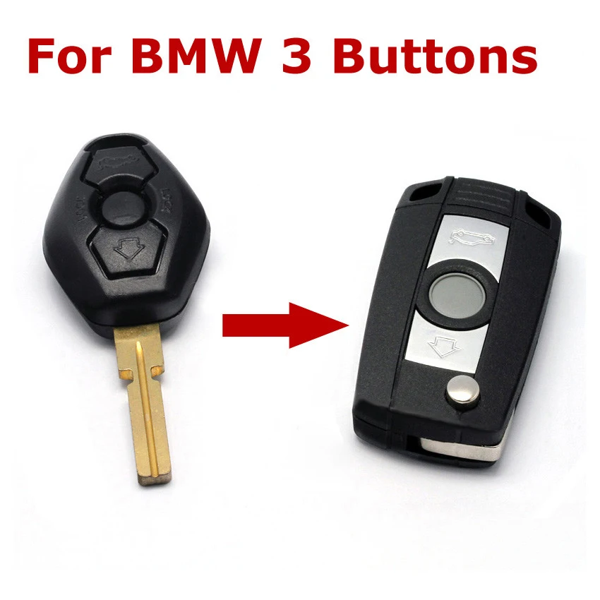 Modified Flip Remote Key Shell 3 Button HU58 for BMW (1)11