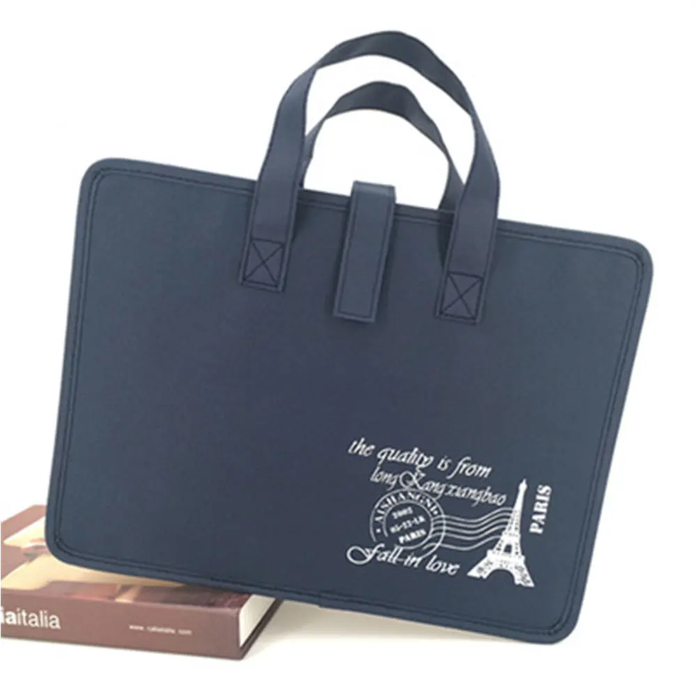 

Fashion A4 Document Bag For Documents Portable Expanding File Folder Bag Multi-layer Canvas File Organizer Bag