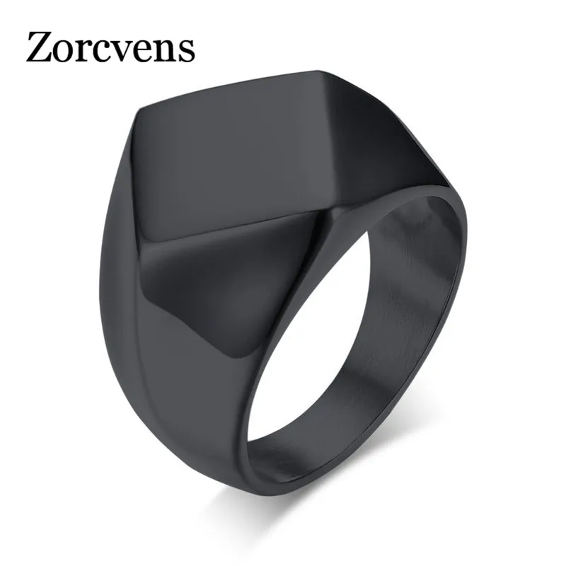 ZORCVENS Top Chunky Ring for Men High Polished Punk Vintage Stainless
