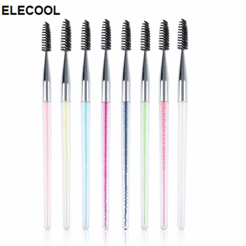 

ELECOOL Portable Eyelash Brush Eyebrow Comb micro brush mascara wands Spiral Handle Brush Eye Make Up Brushes Comestic Tools