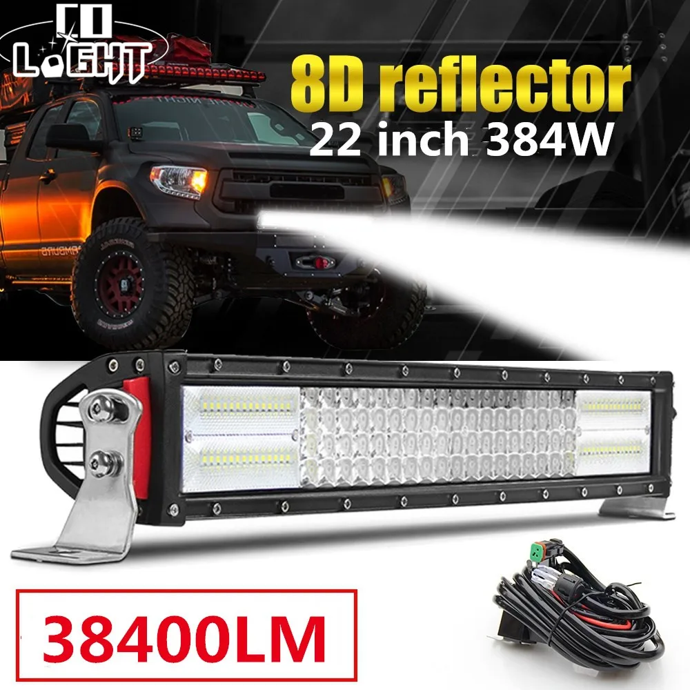 CO LIGHT 4 Row LED Light Bar 8D 22" 384W Offroad Led Bar Combo Led Work