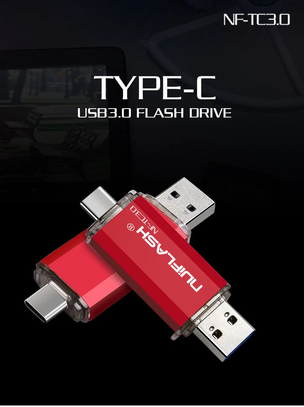 Nuiflash hotsale Usb Stick Type C Pen Drive 128GB 64GB 32GB 16GB USB Flash Drive 3.0 High Speed Pendrive for Type-C Device