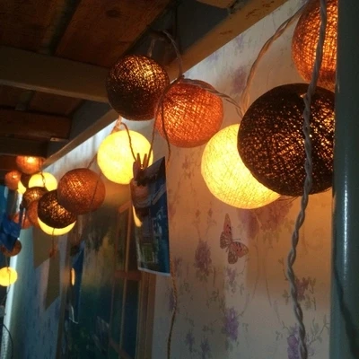 

Children room tent Halloween Christmas party lantern. Warm lighting. Thailand bright lights line ball lamp.