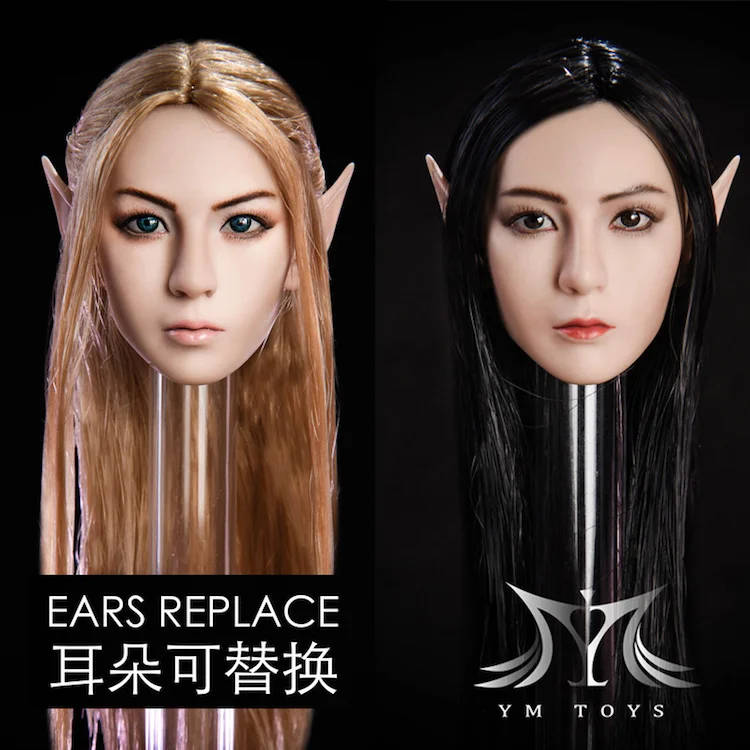 

YMtoys 1/6 Scale Sexy Elf Beauty Head Sculpt for 12inch Phicen Tbleague Jiaoudoll Action Figure Toys