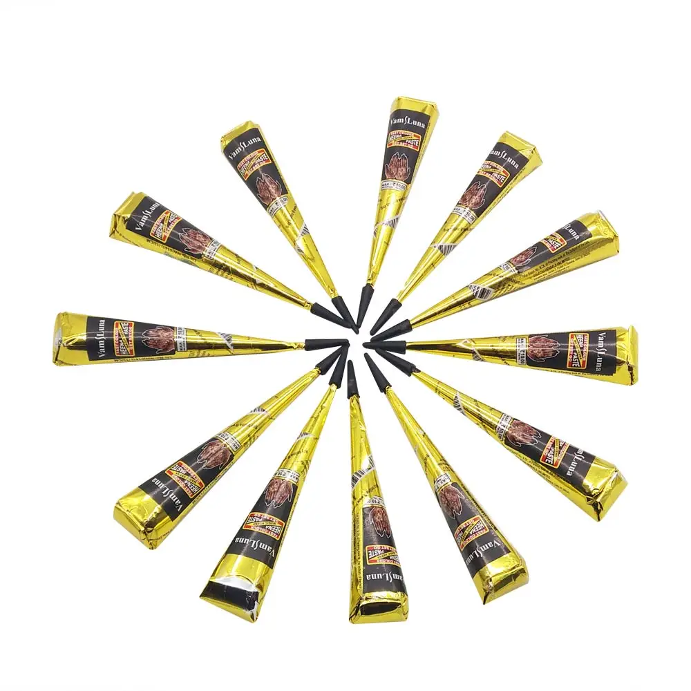 12x عجينة الحناء السوداء ل هيئة اللوحة الهندية mehandi الجسم فن الوشم المؤقت وهمية الطبيعية العشبية الحبر 12x عجينة الحناء السوداء ل هيئة اللوحة الهندية mehandi الجسم فن الوشم المؤقت وهمية الطبيعية العشبية الحبر