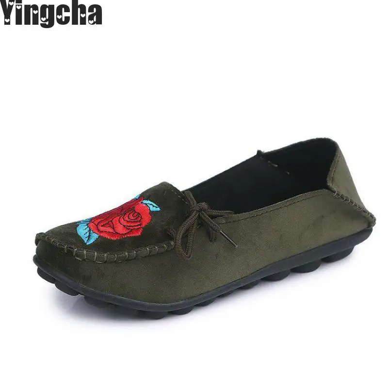 

Hot Sale 2018 Summer Woman Flats New Fashion Flowers Printed Wild Concise Flat Casual Shoes Round Toe Comfortable Female Shoes