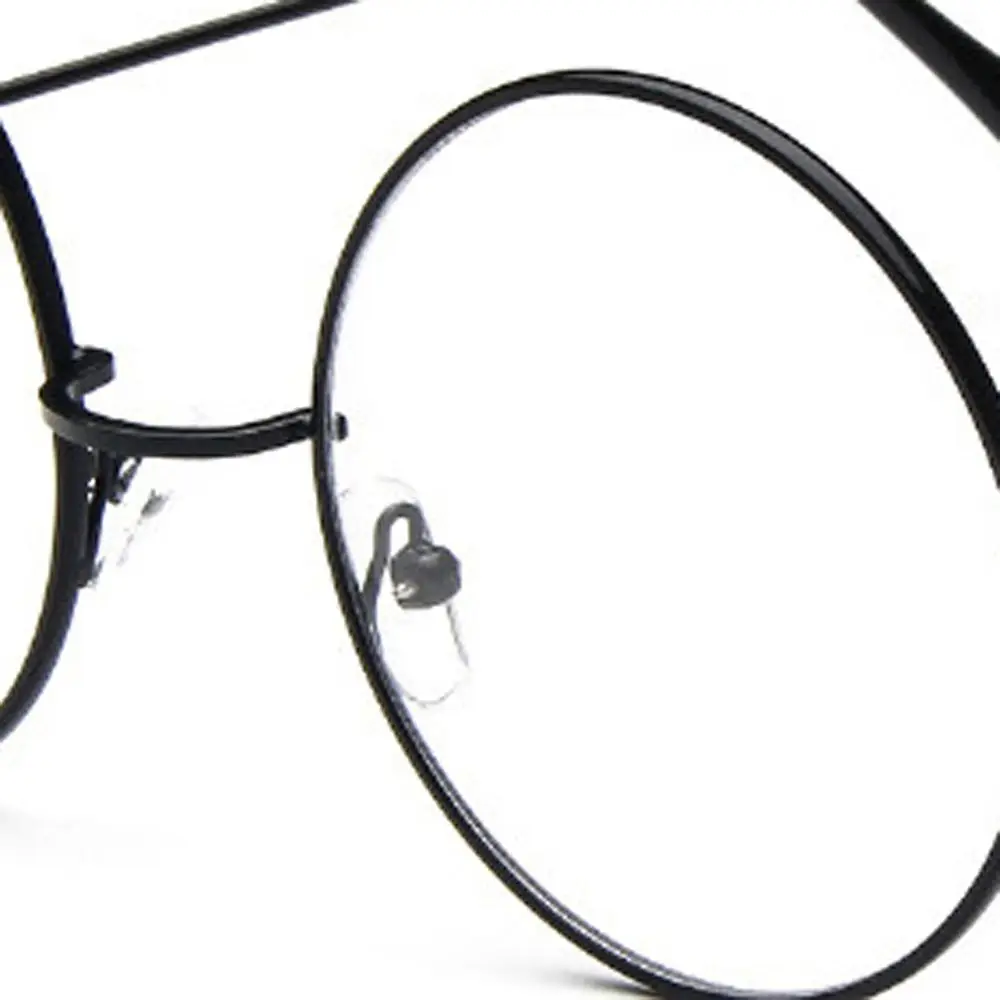 1 шт., винтажные Ретро очки в металлической оправе с прозрачными линзами, очки в духе гиков, большие круглые очки унисекс