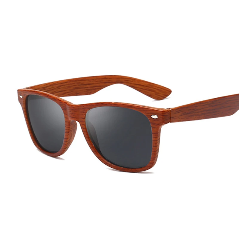 Винтажные маленькие квадратные солнцезащитные очки для женщин люксовый бренд Черные Имитация дерева оправа солнцезащитные очки женские мужские оттенки