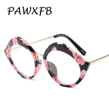 Pop Age, сексуальные очки с цветами, оправа, женские металлические оптические очки, модные прозрачные линзы, очки для чтения, кошачий глаз, простые очки