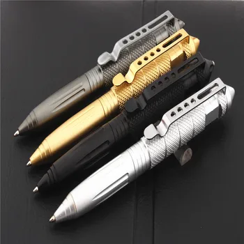 Wysokiej jakości 502 Metal Tactical długopis obronny uczeń biurowe kulkowe długopisy tanie i dobre opinie Długopis kulkowy 0 5mm Biuro i szkoła pen you ping Black 150mm 1pcs