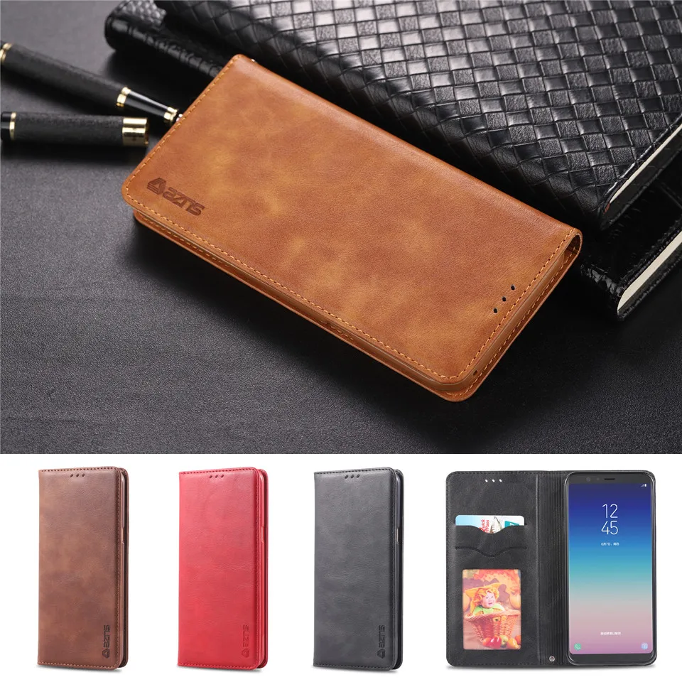 

Magnetic Leather Flip Case For Samsung Galaxy J4 2018 Case Cover Samsung Galaxy J4 Plus 2018 Wallet Phone Case With Card Holder