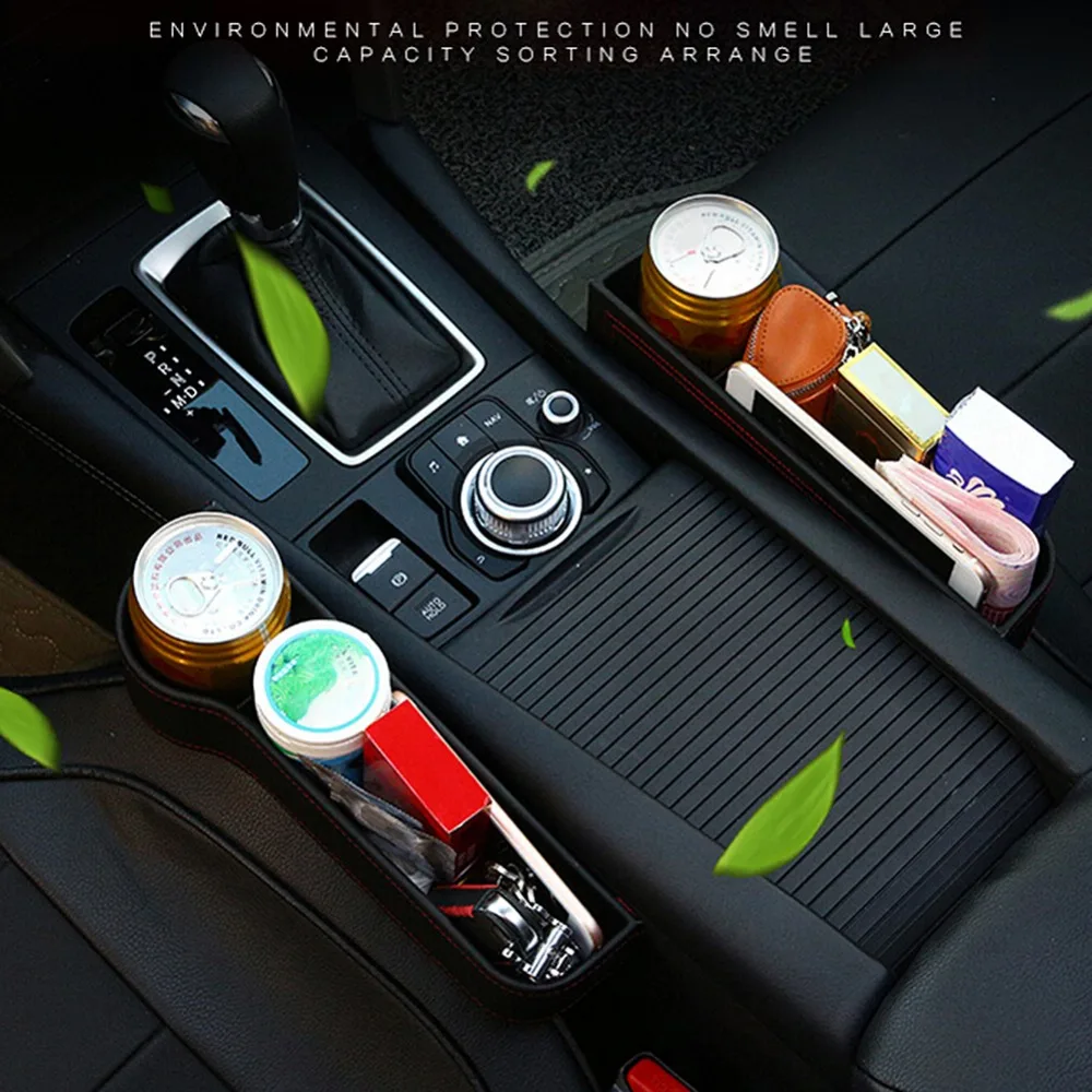 Storage Box Car Organizer Seat Gap PU Case Pocket Car Seat