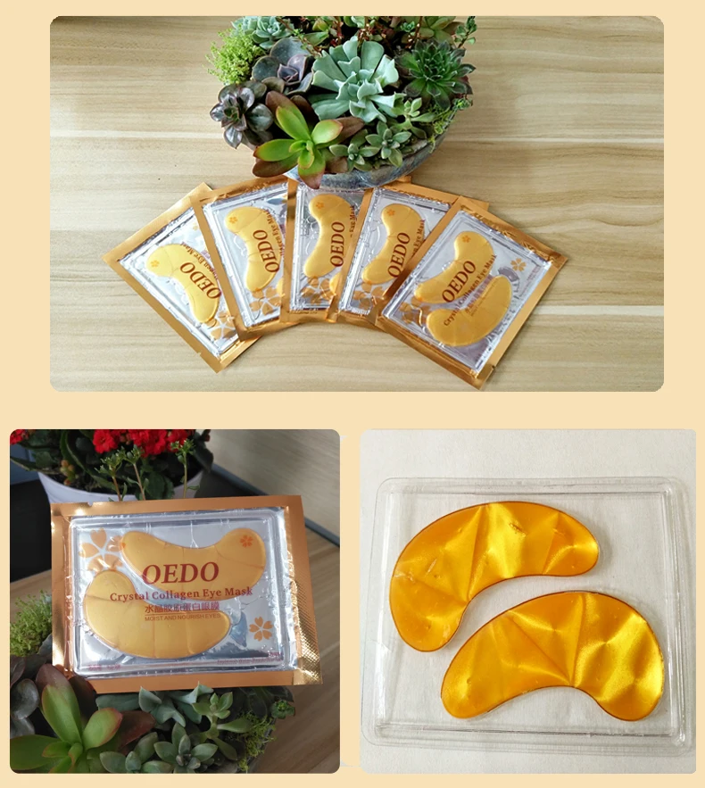 Для выведения токсинов 40 шт = 20packsGold маска для глаз золотого цвета с украшением в