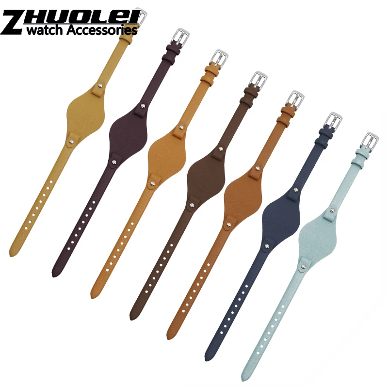 

high quality cow genuine leather watchband for FOSSIL ES3077 ES2830 watch strap with tray 8mm Small Fashion ladies bracelet