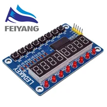 1 шт ключ Дисплей светодиодной лампой для AVR 8 бит цифровой светодиодный трубчатая лампа 8-Bit TM1638 модуль