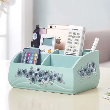 

European creative cosmetics finishing storage box multi-function desktop remote control storage box