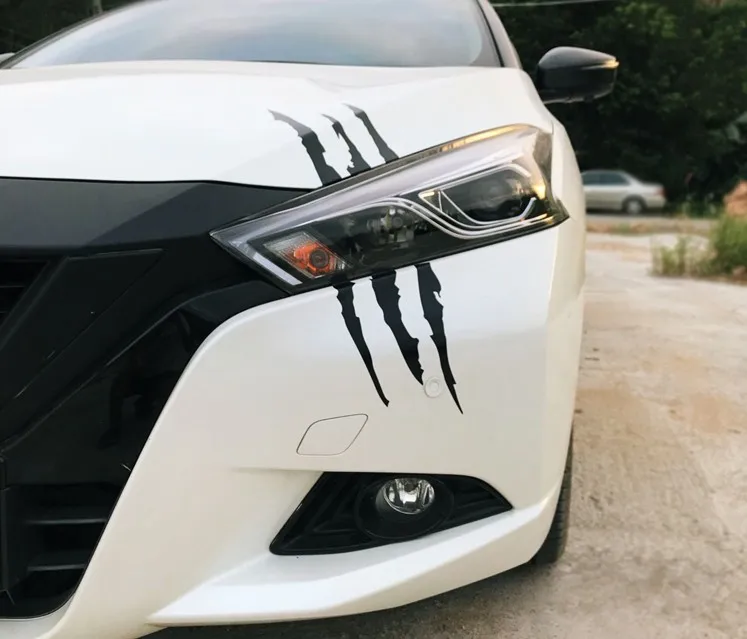 Car Reflective Monster Sticker BlackWhiteRed Scratch Stripe Claw Marks Car Auto Vinyl Car Sticker Car Accessories