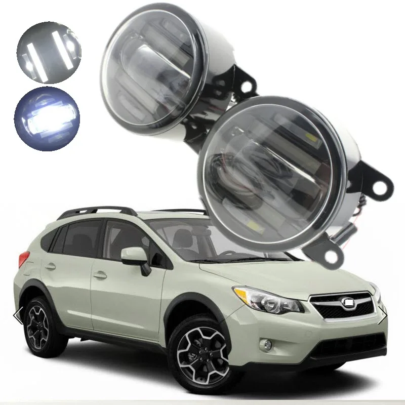 For Subaru XV Crosstrek 2013 2015 2in1 18W LED Fog Lights White Cut