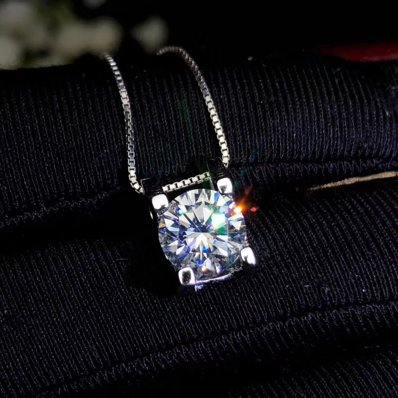 Ювелирные изделия colife классический Муассанит кулон 1.5ct настоящий F цвет VVS1 класс Муассанит Серебряный кулон 925 драгоценности из серебра и камней