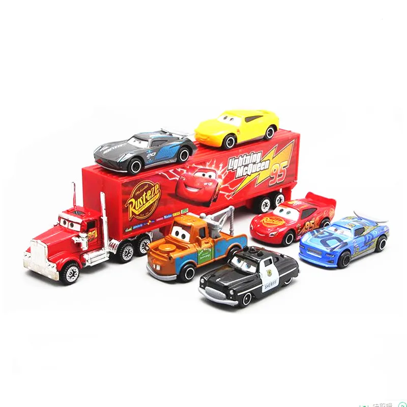 Новая 7 шт./компл. Disney Pixar машина 3 Lightning McQueen Jackson Storm Mater Mack Uncle Truck 1:55 литой