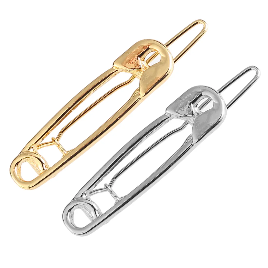 Pin Design Hair Clips Fashion Gold Silver Color Hair Jewelry For Baby Girls Women Gifts