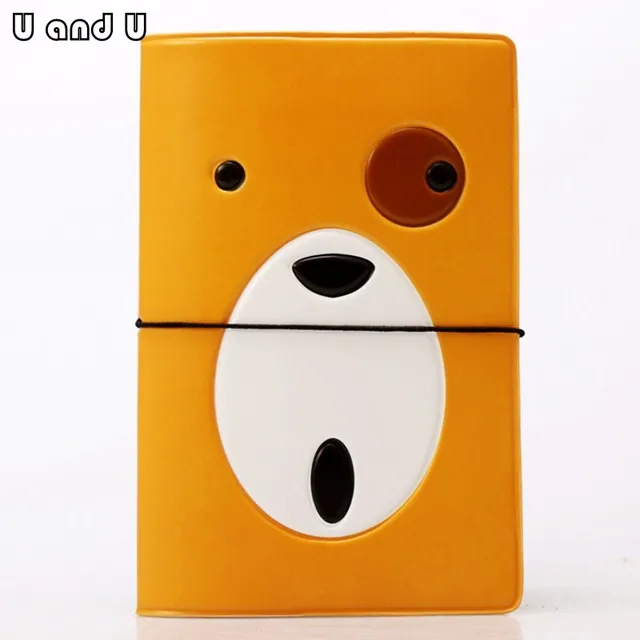 uandu cartoon passport cover for travel pu leather credit card
