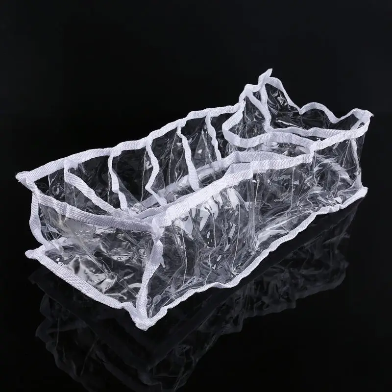 

6/8/9 Grid PVC Closet Organizer Storage Box Container For Underwear Bra Socks Ties Scarves Drawer Divider