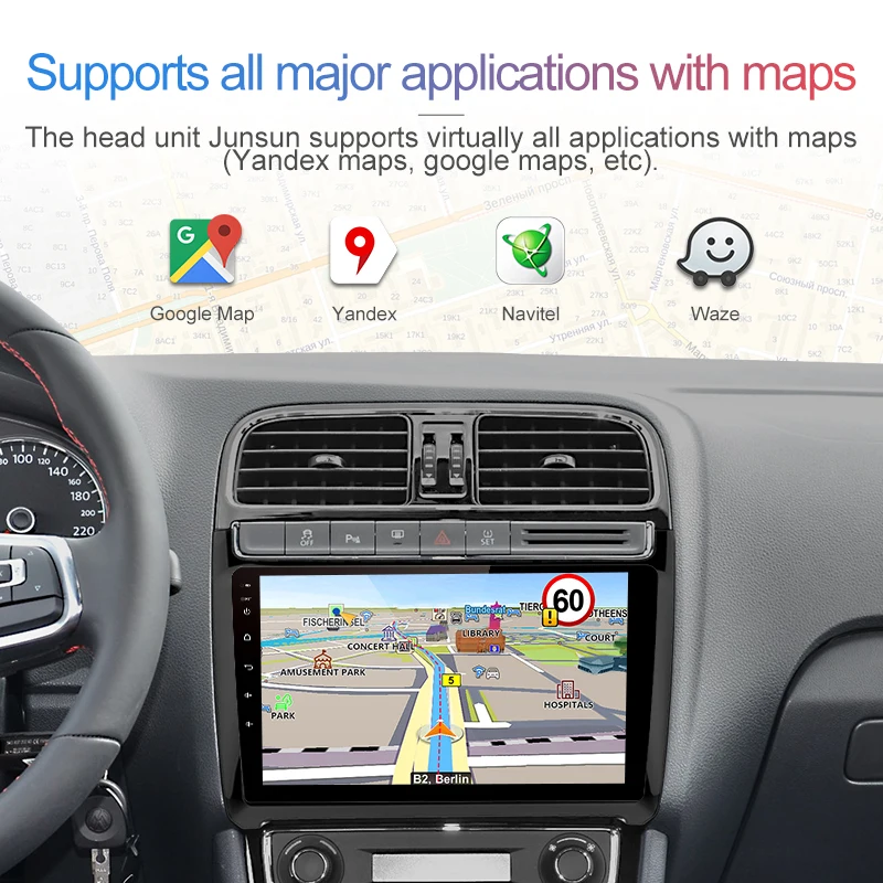 Junsun V1 2G+ 32G Android 9,0 для Volkswagen POLO 2012- автомобильный Радио мультимедийный видео плеер gps RDS 2 din dvd