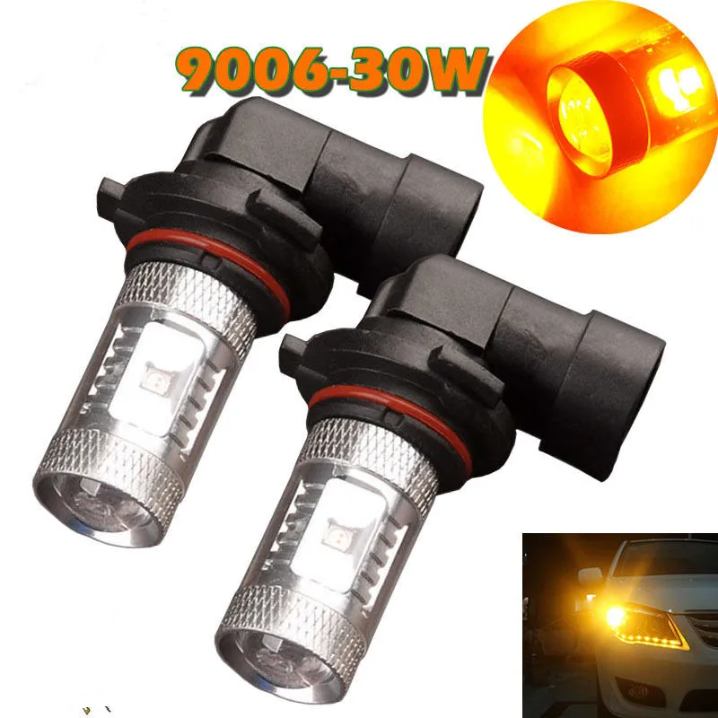 2 шт. Led 9006 30 Вт Желтый туман головной светильник лампы авто hb4 светодиодные