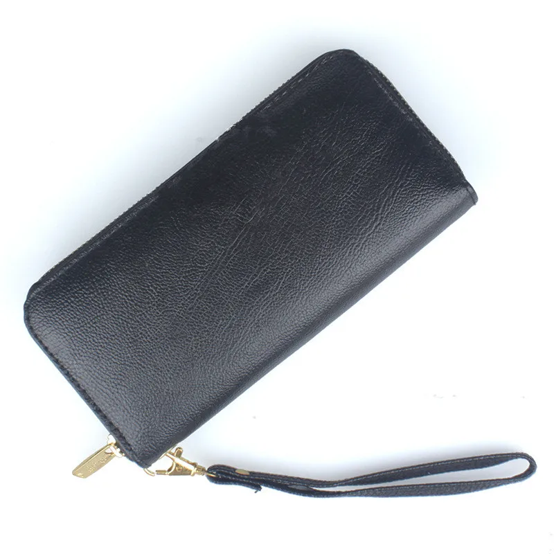 

High Capacity Fashion brand Women Wallets Long PU Leather Female designer Zipper Clutch Coin Purse Ladies Wristlet bag black red
