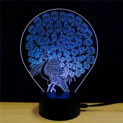 Настольная лампа 3D сувенирный подарок сенсорный переключатель акрилсветодио дный светодиодный ночник акриловая комната Атмосфера свет