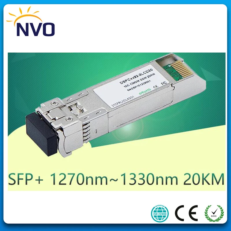

10G CWDM-SFP+-LR,Dual LC,1270,1290,1310,1330nm,10G CWDM SFP+Transceivers Module,20km 1270~1610nm LC with DDM function