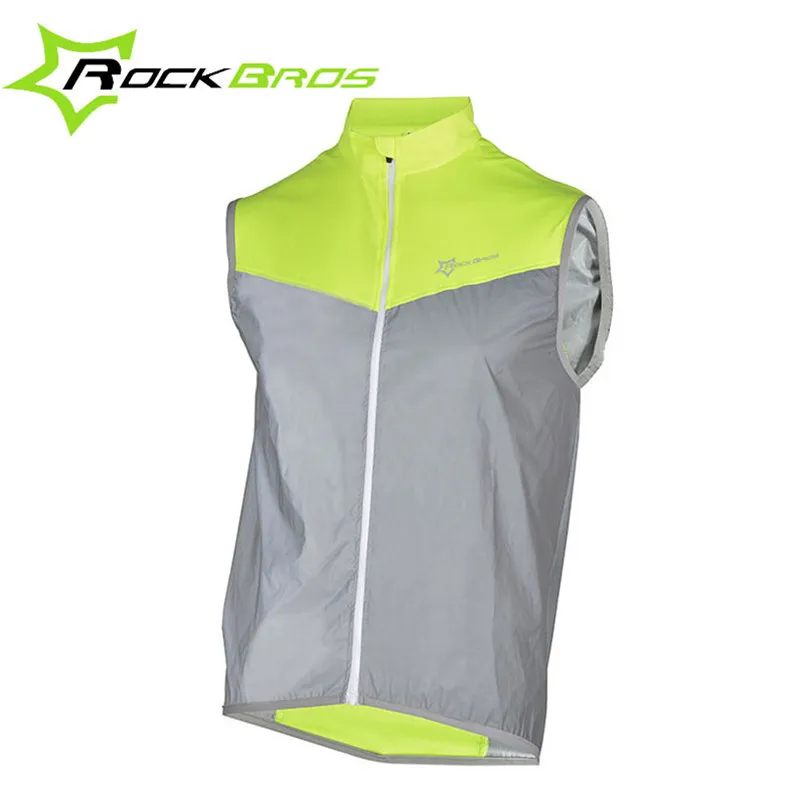 Светоотражающий спортивный защитный жилет Rockbros для велоспорта, Женский Мужской жилет для бега, велосипедный жилет без рукавов, Джерси, пальто, велосипедная куртка, Ropa Ciclismo - Цвет: FGY1001