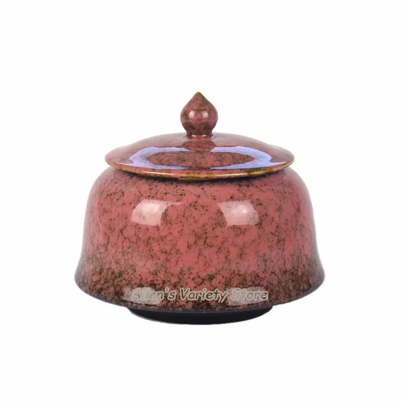 JUN kiln глазурованный Сакура для сезонных приправ банка для соуса чайная канистра фарфоровая банка для конфет керамический герметичный резервуар для чая caddy