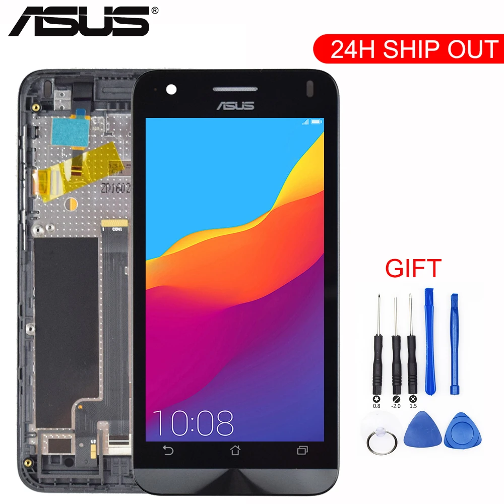 New 4.5&quot LCD For Asus Zenfone C ZC451CG Z007 Display Digitizer Touch Screen Glass Sensor With Frame Assembly Replacement Parts |