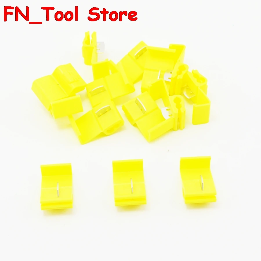 

100Pcs Yellow 4-6mm2 quick splice scotch lock quick splice wire connectors CONNECTOR TERMINAL KIT quick splice scotch lock