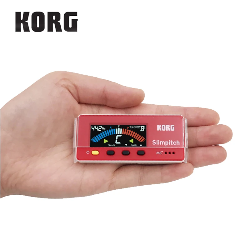 Korg Slimpitch SLM-1CM хроматический тюнер с контактом, микрофон, 12-примечание равный темперамент