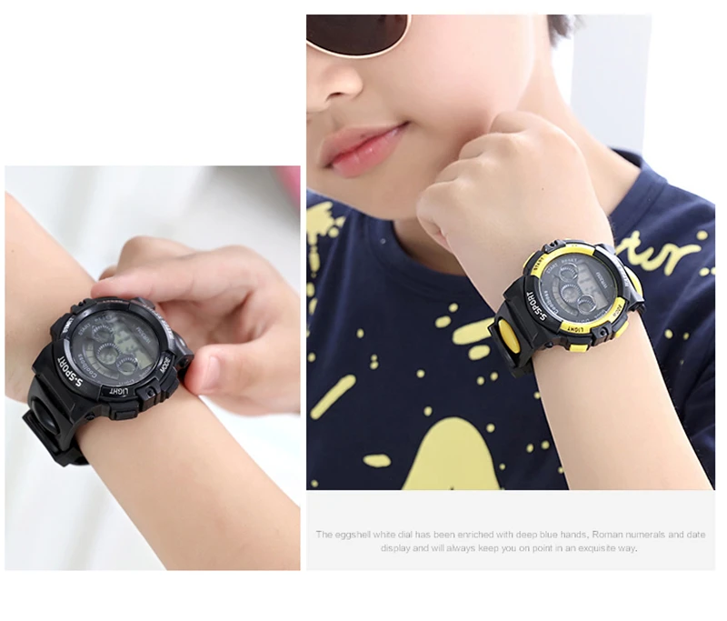 Уличные детские часы для мальчиков спортивные часы Детские светодиодные цифровые наручные часы электронные часы подарок Montre enfant relogio