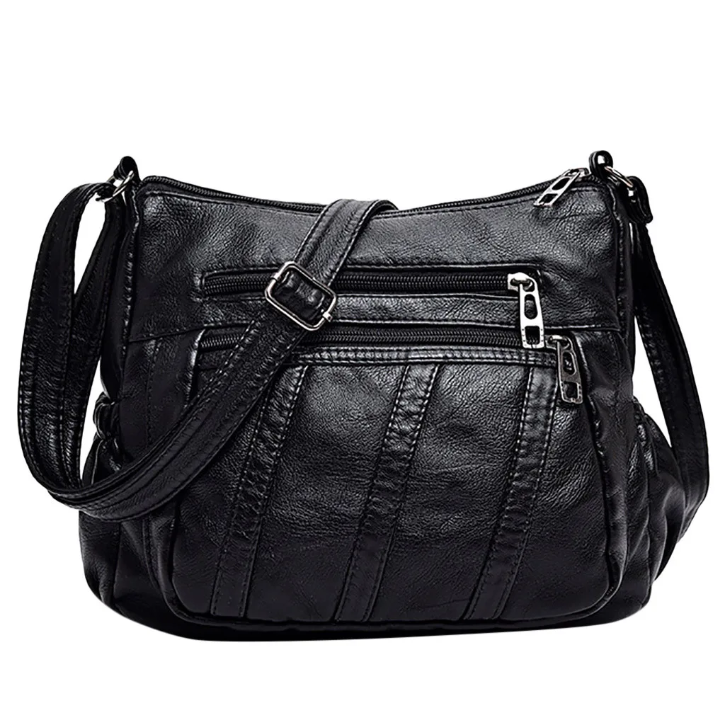 Модные женские туфли сумка Pu кожаная Лоскутная сумка Повседневное женская сумка-мессенджер женская черная Дорожная сумка через плечо