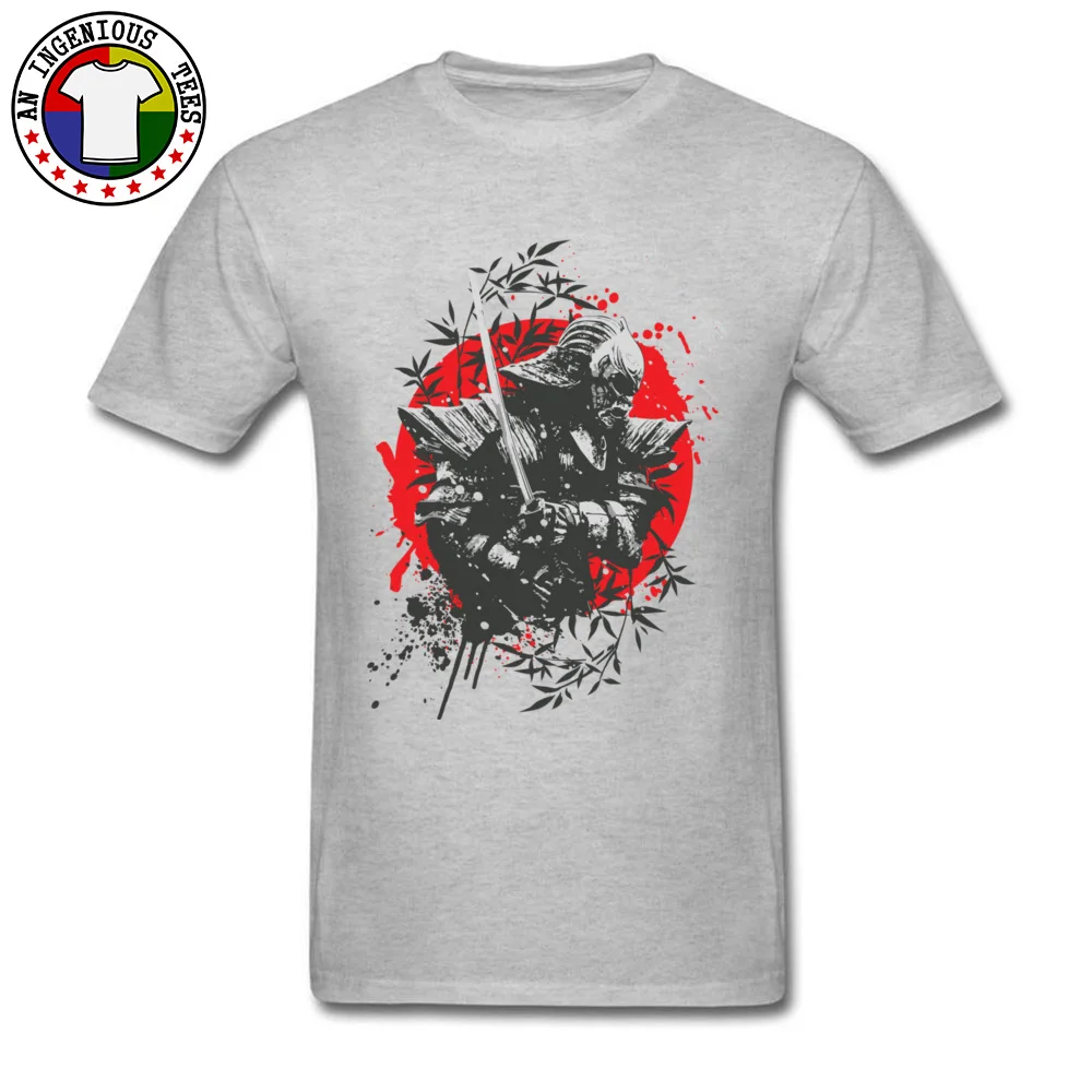 Faddish Men T-Shirt Crewneck Short Sleeve Pure Cotton Black Samurai Tops Shirts Fitness Tight Tops Tees Drop Shipping Black Samurai grey